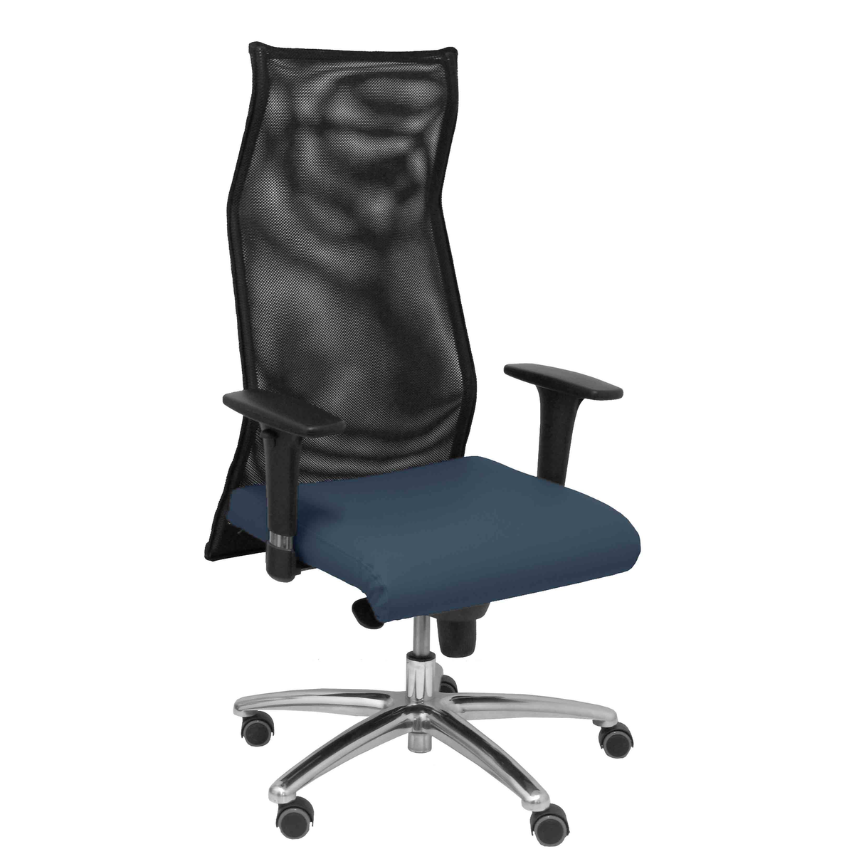 Sillón de oficina Piqueras y Crespo Sahuco Similpiel + - Ref. fabricante 13SM840SP100B24APRP - Azul Marino