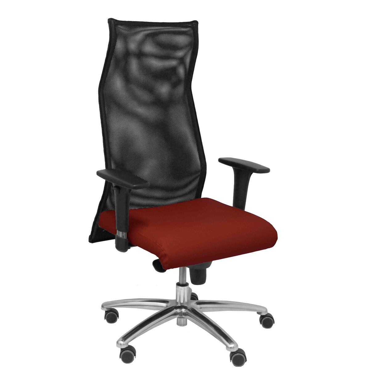 Sillón de oficina Piqueras y Crespo Sahuco Similpiel + - Ref. fabricante 13SM840SP100B24APRP - Granate