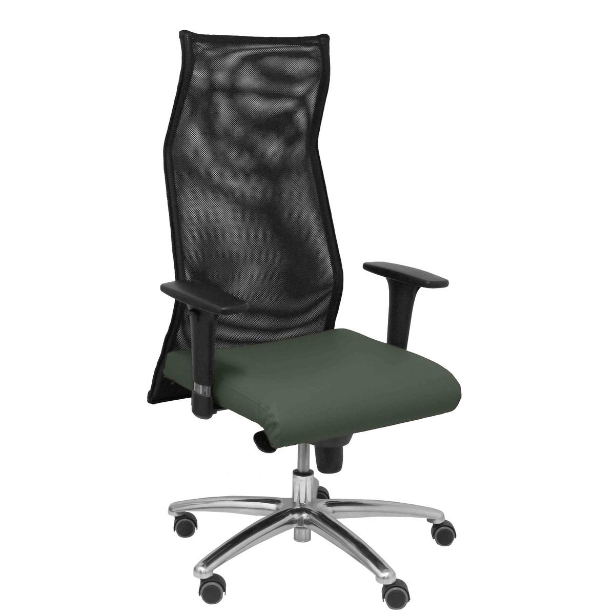 Sillón de oficina Piqueras y Crespo Sahuco Similpiel + - Ref. fabricante 13SM840SP100B24APRP - Gris Oscuro