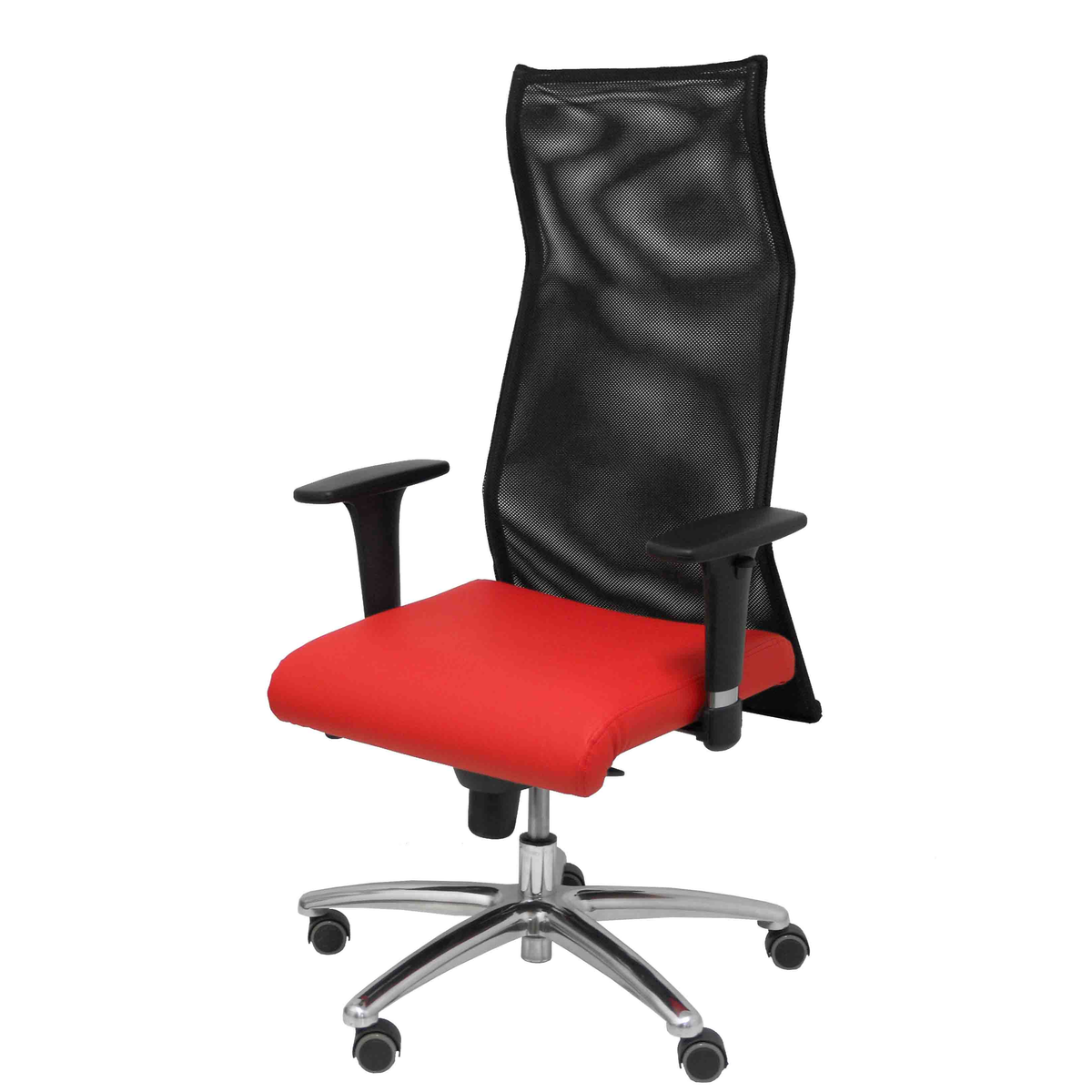 Sillón de oficina Piqueras y Crespo Sahuco Similpiel + - Ref. fabricante 13SM840SP100B24APRP - Rojo