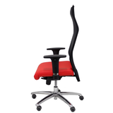 Sillón de oficina Piqueras y Crespo Sahuco Similpiel + - Ref. fabricante 13SM840SP100B24APRP - Rojo