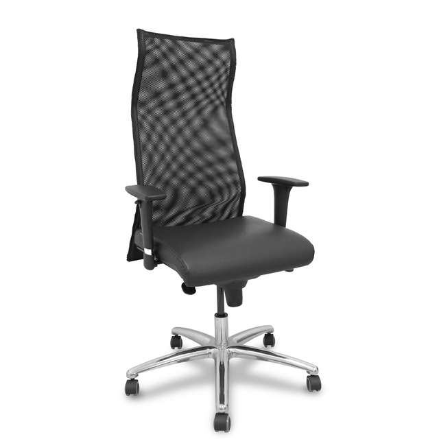 Sillón de oficina Piqueras y Crespo Sahuco Xl Similpiel + Malla - Negro