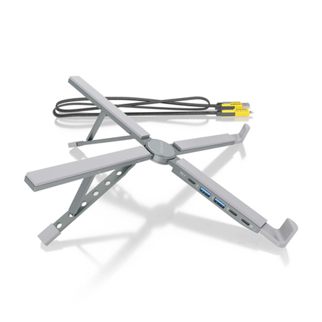 Soporte para portátil AISENS ASUC-4P021-GR 15" Gris - vista 3