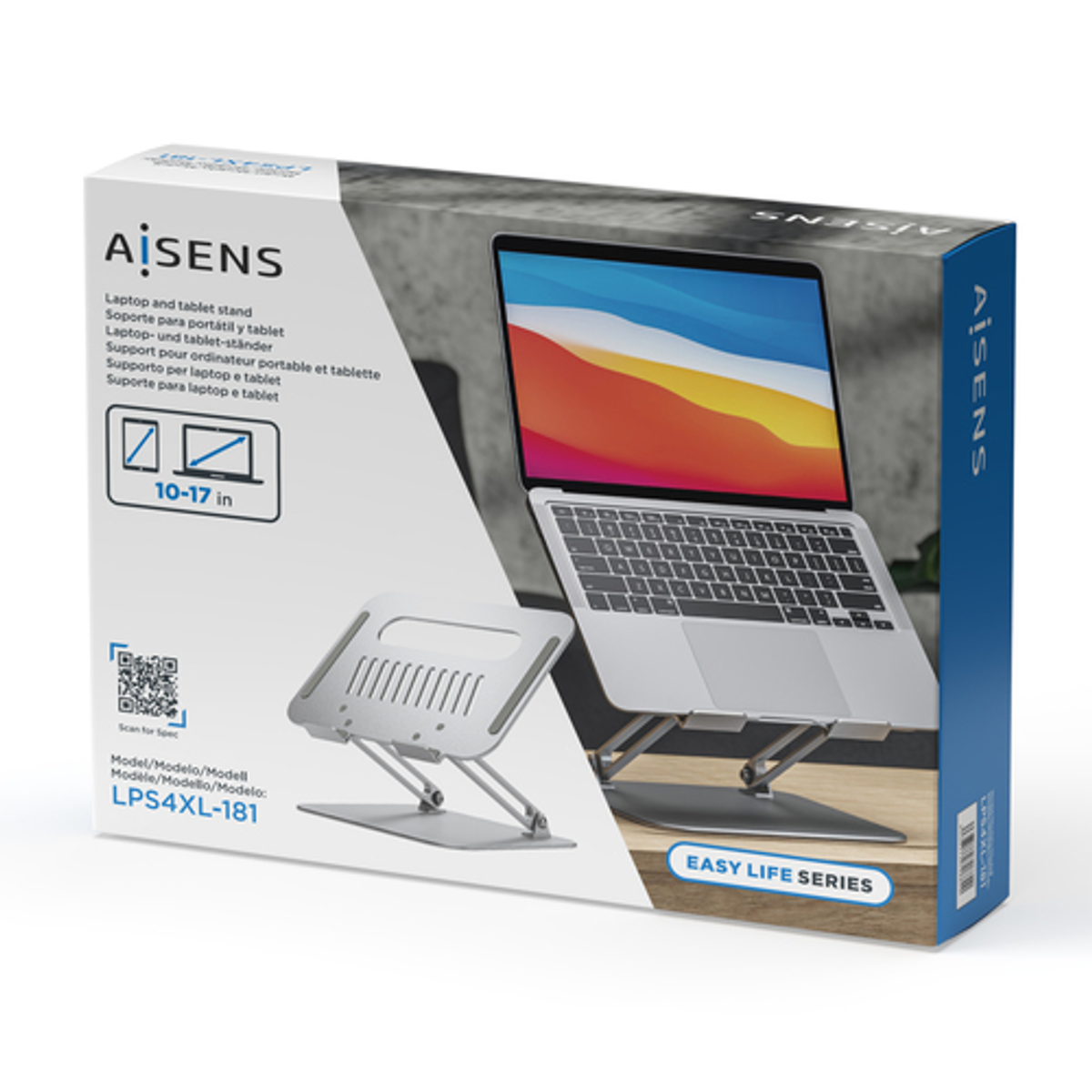Soporte para portátil AISENS LPS4XL-181 Plata - vista 4