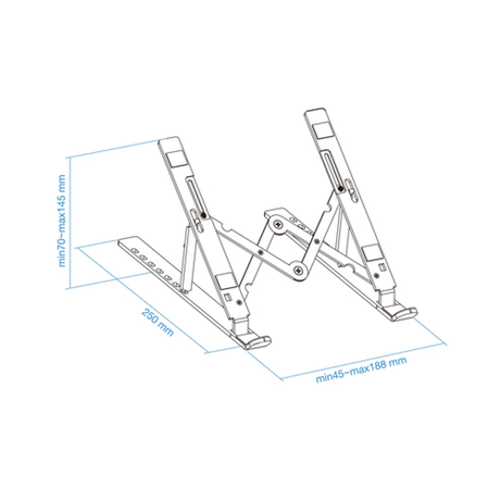 Soporte para portátil TooQ TQLRS0033-AL-G Gris - vista 4