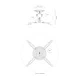 Soporte para proyector AISENS CP03TSR-129 Techo 13,5 kg - vista 4