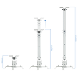 Soporte para proyector TooQ PJ2012T-W Techo 20 kg - vista 2