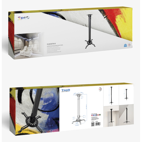 Soporte para proyector TooQ PJ3030TN-B Techo 13,5 kg - vista 6