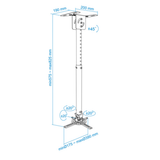 Soporte para proyector TooQ PJ3030TN-S Techo 20 kg - vista 8