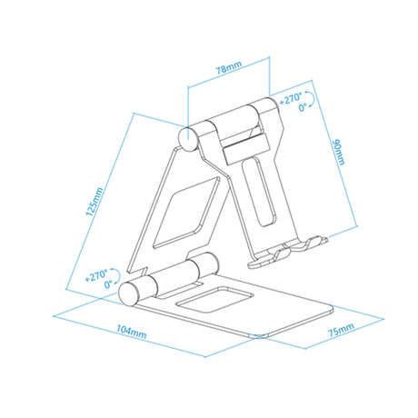 Soporte para tablet TooQ PH-KEOPS-NOCHE 10" Negro - vista 11