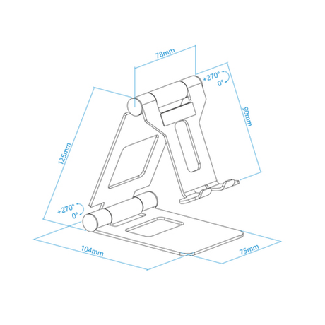 Soporte para tablet TooQ PH-KEOPS-OCASO 10" Rosa - vista 11