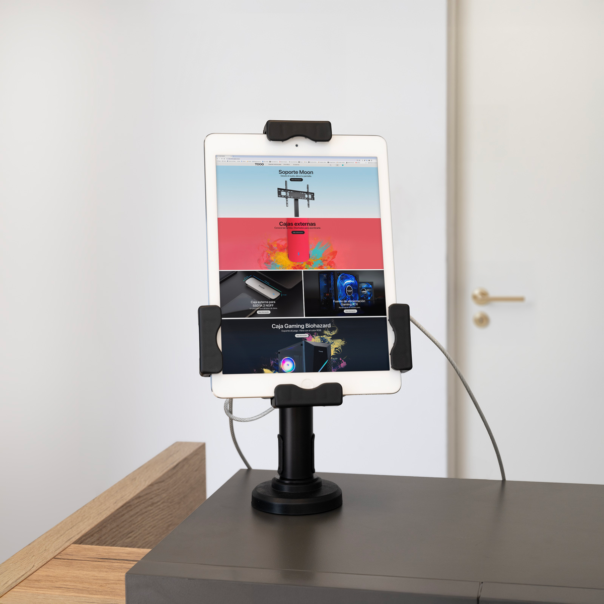 Soporte para tablet TooQ TQTDS0812 Negro - vista 3