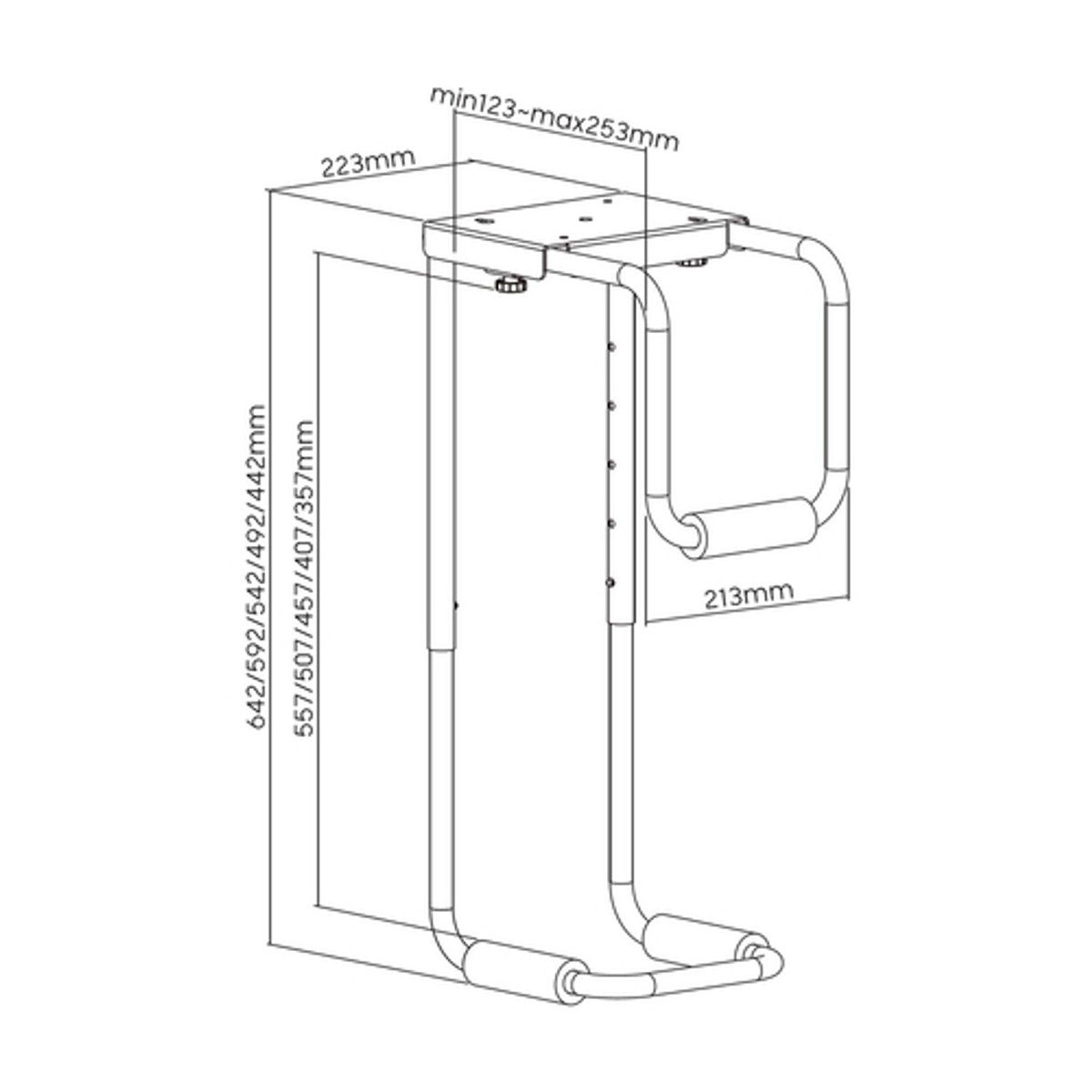Soporte para torre AISENS MPC08-337 Multicolor - vista 8