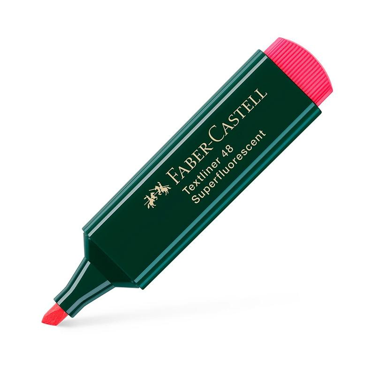 Subrayador Faber-Castell Marcador Fluorescente Texliner 48 - Punta Biselada - Trazo Rojo