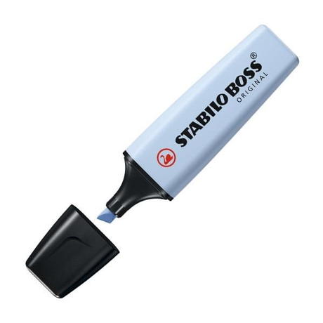 Subrayador Stabilo Marcador Fluorescente Boss Pastel Trazo 5mm Azul Nublado