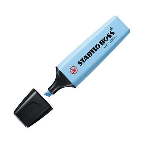 Subrayador Stabilo Marcador Fluorescente Boss Trazo 5mm Azul Ventoso Pastel