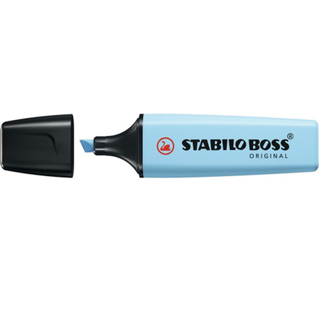 Subrayador Stabilo Marcador Fluorescente Boss Trazo 5mm Azul Ventoso Pastel - vista 2