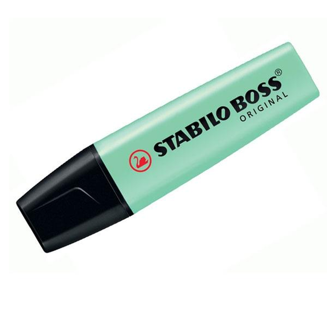 Subrayador Stabilo Marcador Fluorescente Boss Pastel Trazo 5mm Pizca de Menta