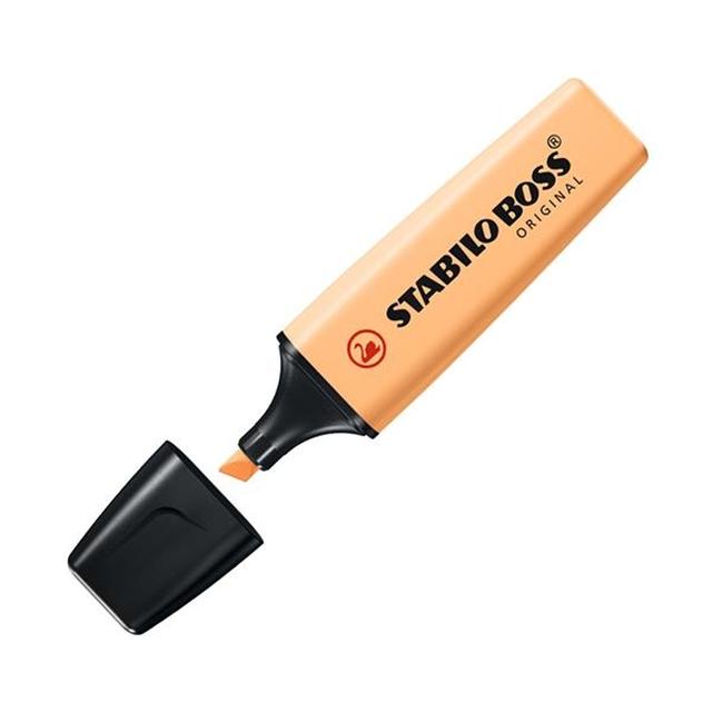 Subrayador Stabilo Marcador Fluorescente Boss Trazo 5mm Naranja Palido Pastel