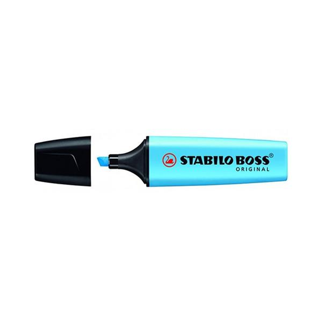 Subrayador Stabilo Marcador Fluorescente Boss Trazo 5mm Azul
