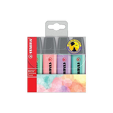 Subrayador Stabilo Paq.4 Marcadores Fluorescentes Boss Nuevos Colores Pastel