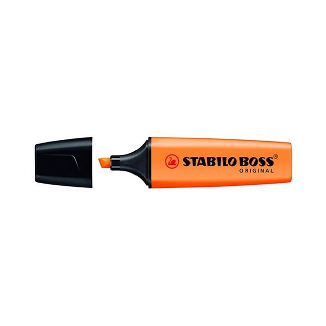 Subrayador Stabilo Marcador Fluorescente Boss Trazo 5mm Naranja
