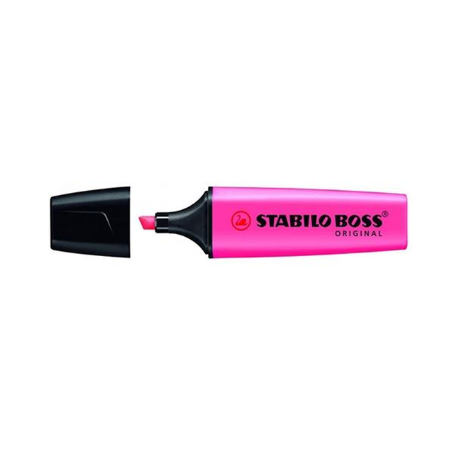 Subrayador Stabilo Marcador Fluorescente Boss Trazo 5mm Rosa