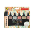 Subrayador Stabilo Paq.6 Marcadores Fluorescentes Boss Naturecolors Colores Surtidos