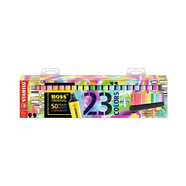 Subrayador Stabilo Marcador Fluorescente Boss Fluor y Pastel - Punta Biselada - Trazo 2