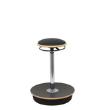 Taburete de oficina Piqueras y Crespo Agra Madera + Kaiman - Negro