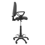Taburete de oficina Piqueras y Crespo Ayna Similpiel - Brazos - Ref. fabricante T04CPSPNEBGOLF - Negro