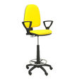 Taburete de oficina Piqueras y Crespo Ayna Bali - Brazos fijos - Ref. fabricante T04CPB220BGOLF - Amarillo