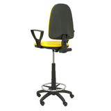 Taburete de oficina Piqueras y Crespo Ayna Bali - Brazos fijos - Ref. fabricante T04CPB220BGOLF - Amarillo