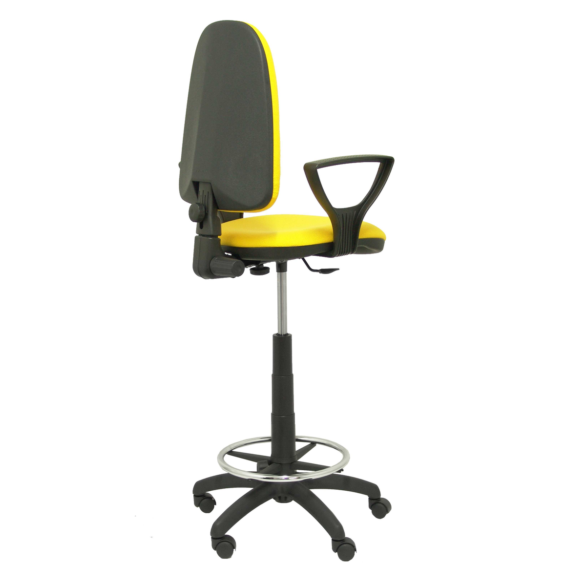 Taburete de oficina Piqueras y Crespo Ayna Bali - Brazos fijos - Ref. fabricante T04CPB220BGOLF - Amarillo