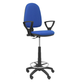 Taburete de oficina Piqueras y Crespo Ayna Bali - Brazos fijos - Ref. fabricante T04CPB220BGOLF - Azul