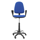 Taburete de oficina Piqueras y Crespo Ayna Bali - Brazos fijos - Ref. fabricante T04CPB220BGOLF - Azul