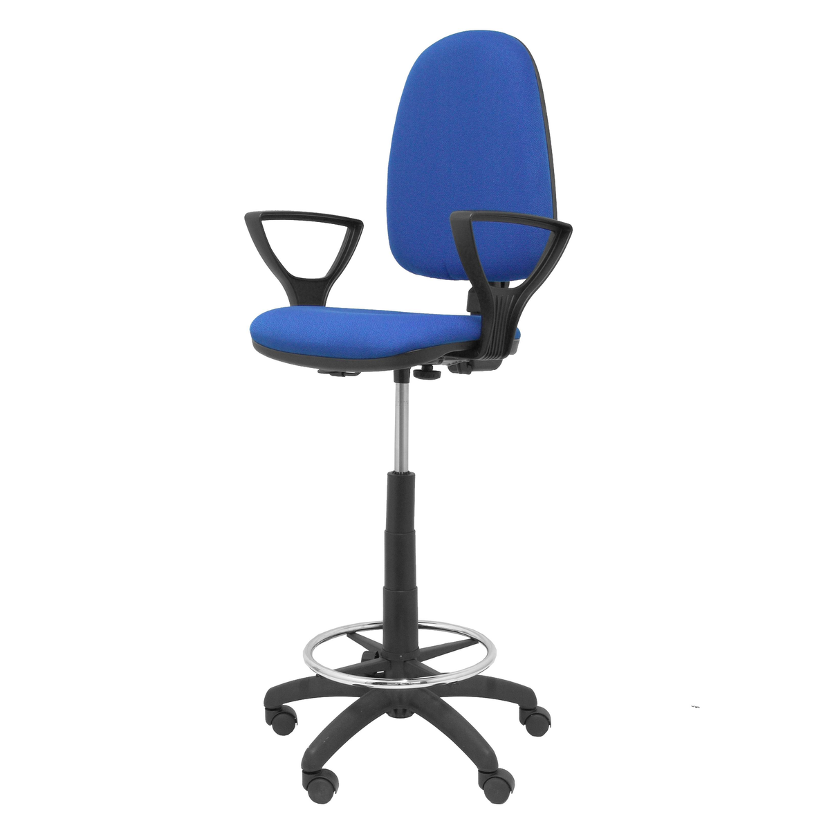 Taburete de oficina Piqueras y Crespo Ayna Bali - Brazos fijos - Ref. fabricante T04CPB220BGOLF - Azul