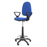 Taburete de oficina Piqueras y Crespo Ayna Bali - Brazos fijos - Ref. fabricante T04CPB220BGOLF - Azul