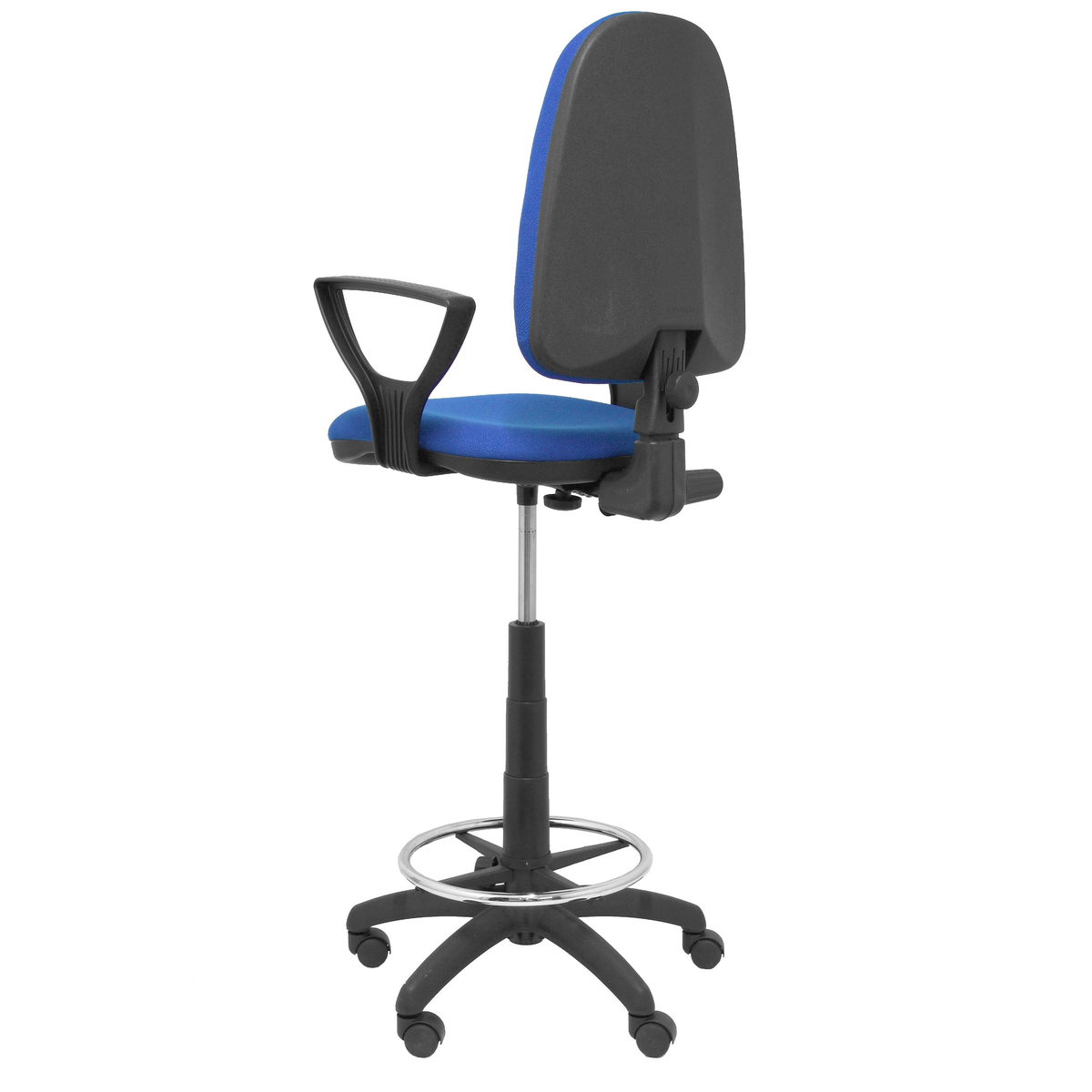 Taburete de oficina Piqueras y Crespo Ayna Bali - Brazos fijos - Ref. fabricante T04CPB220BGOLF - Azul