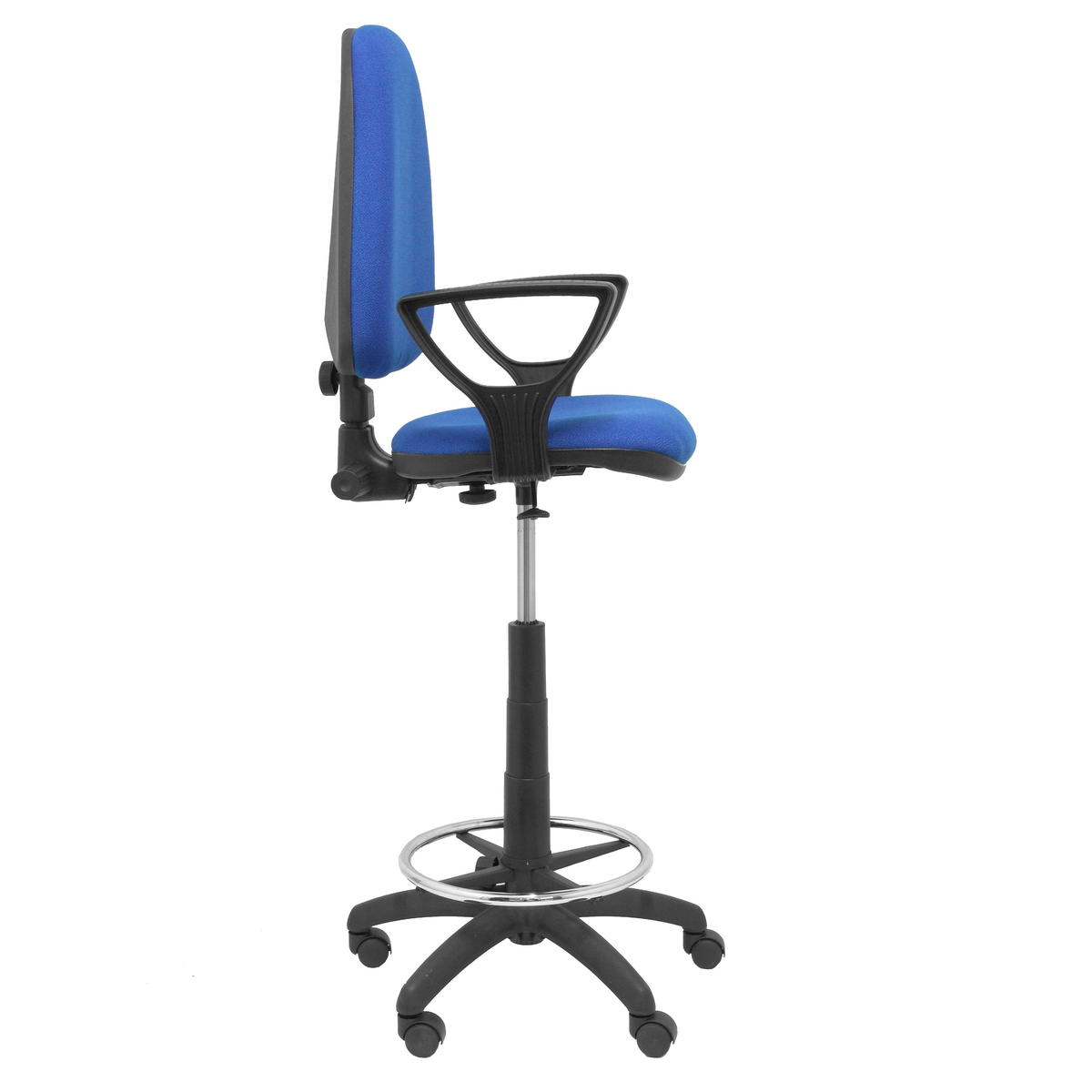 Taburete de oficina Piqueras y Crespo Ayna Bali - Brazos fijos - Ref. fabricante T04CPB220BGOLF - Azul