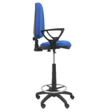 Taburete de oficina Piqueras y Crespo Ayna Bali - Brazos fijos - Ref. fabricante T04CPB220BGOLF - Azul