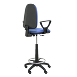 Taburete de oficina Piqueras y Crespo Ayna Bali - Brazos fijos - Ref. fabricante T04CPB220BGOLF - Azul Claro
