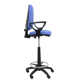 Taburete de oficina Piqueras y Crespo Ayna Bali - Brazos fijos - Ref. fabricante T04CPB220BGOLF - Azul Claro