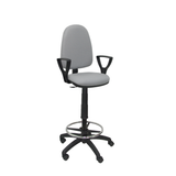 Taburete de oficina Piqueras y Crespo Ayna Bali - Brazos fijos - Ref. fabricante T04CPB220BGOLF - Gris Claro