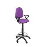 Taburete de oficina Piqueras y Crespo Ayna Bali - Brazos fijos - Ref. fabricante T04CPB220BGOLF - Lila