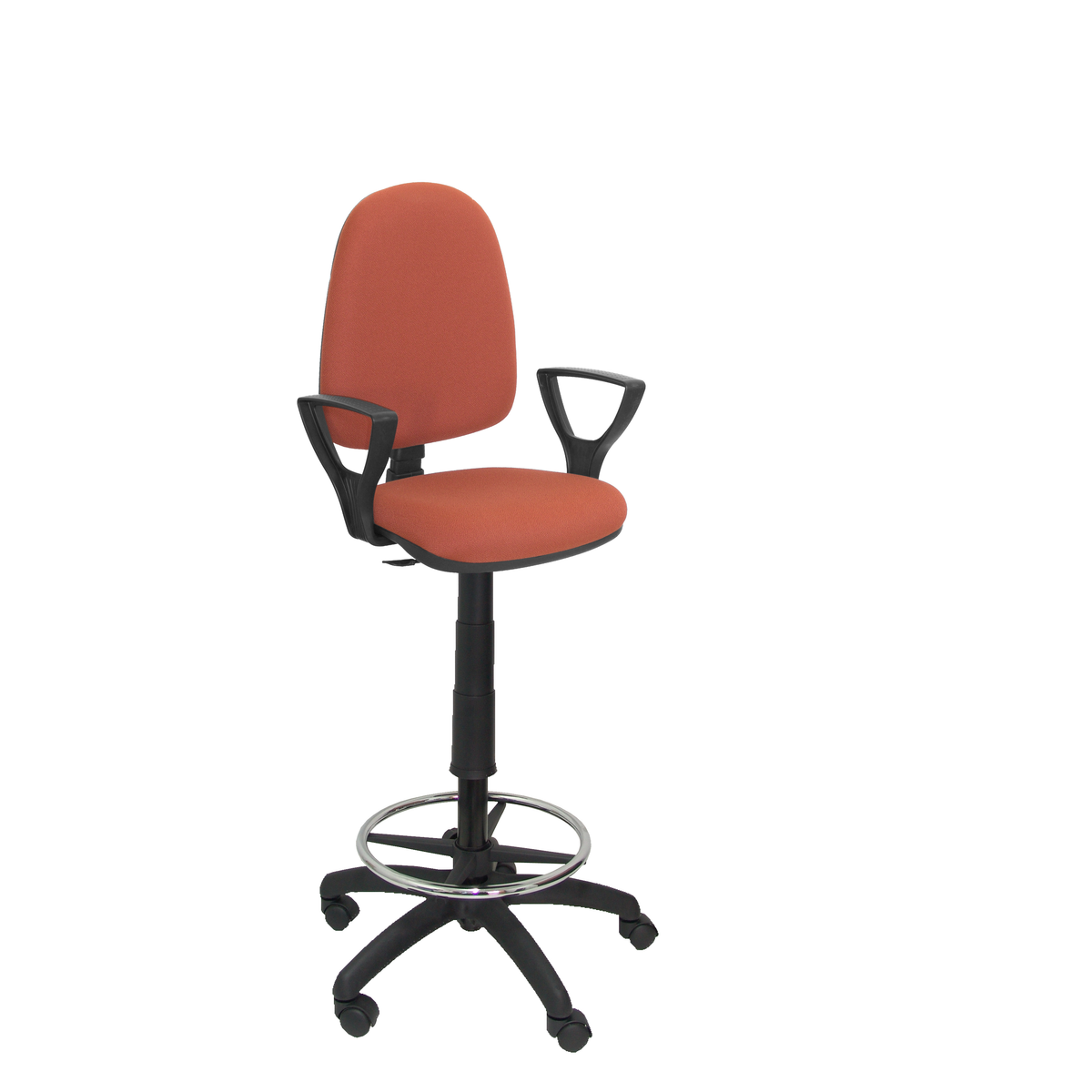 Taburete de oficina Piqueras y Crespo Ayna Bali - Brazos fijos - Ref. fabricante T04CPB220BGOLF - Marron