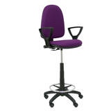 Taburete de oficina Piqueras y Crespo Ayna Bali - Brazos fijos - Ref. fabricante T04CPB220BGOLF - Morado