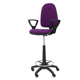 Taburete de oficina Piqueras y Crespo Ayna Bali - Brazos fijos - Ref. fabricante T04CPB220BGOLF - Morado
