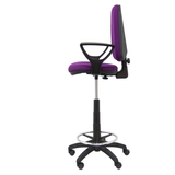 Taburete de oficina Piqueras y Crespo Ayna Bali - Brazos fijos - Ref. fabricante T04CPB220BGOLF - Morado