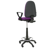 Taburete de oficina Piqueras y Crespo Ayna Bali - Brazos fijos - Ref. fabricante T04CPB220BGOLF - Morado